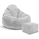Puf Paradise mit Fußstütze Cool Gray