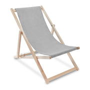 Liegestuhl aus Holz Lincoln Cool Grey