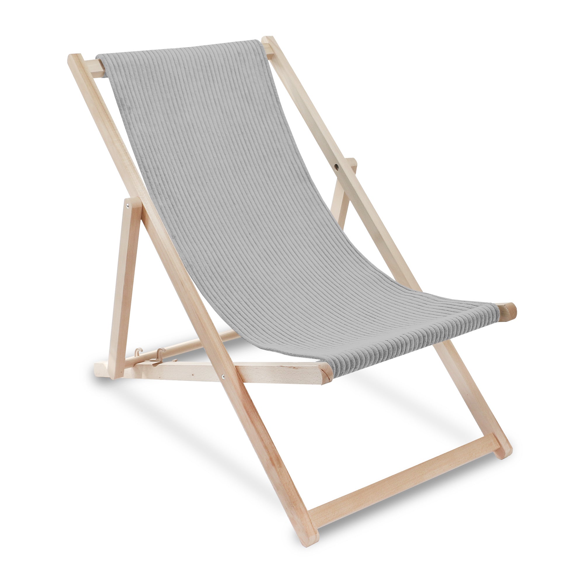 Liegestuhl aus Holz Lincoln Cool Grey
