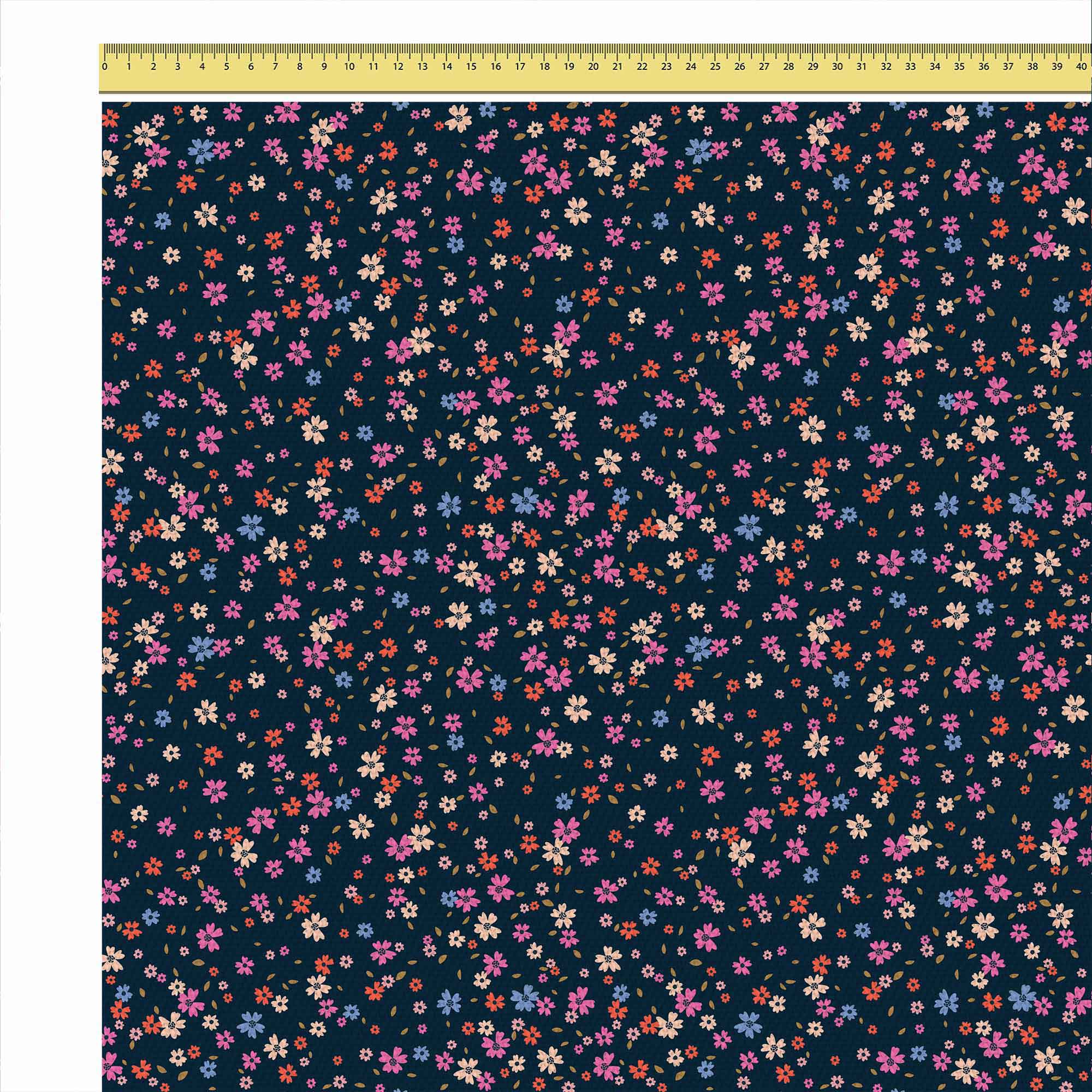 Ditsy Floral-Flat Microfiber