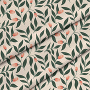 Pink Berries Pattern-Tkanina Obrusowa