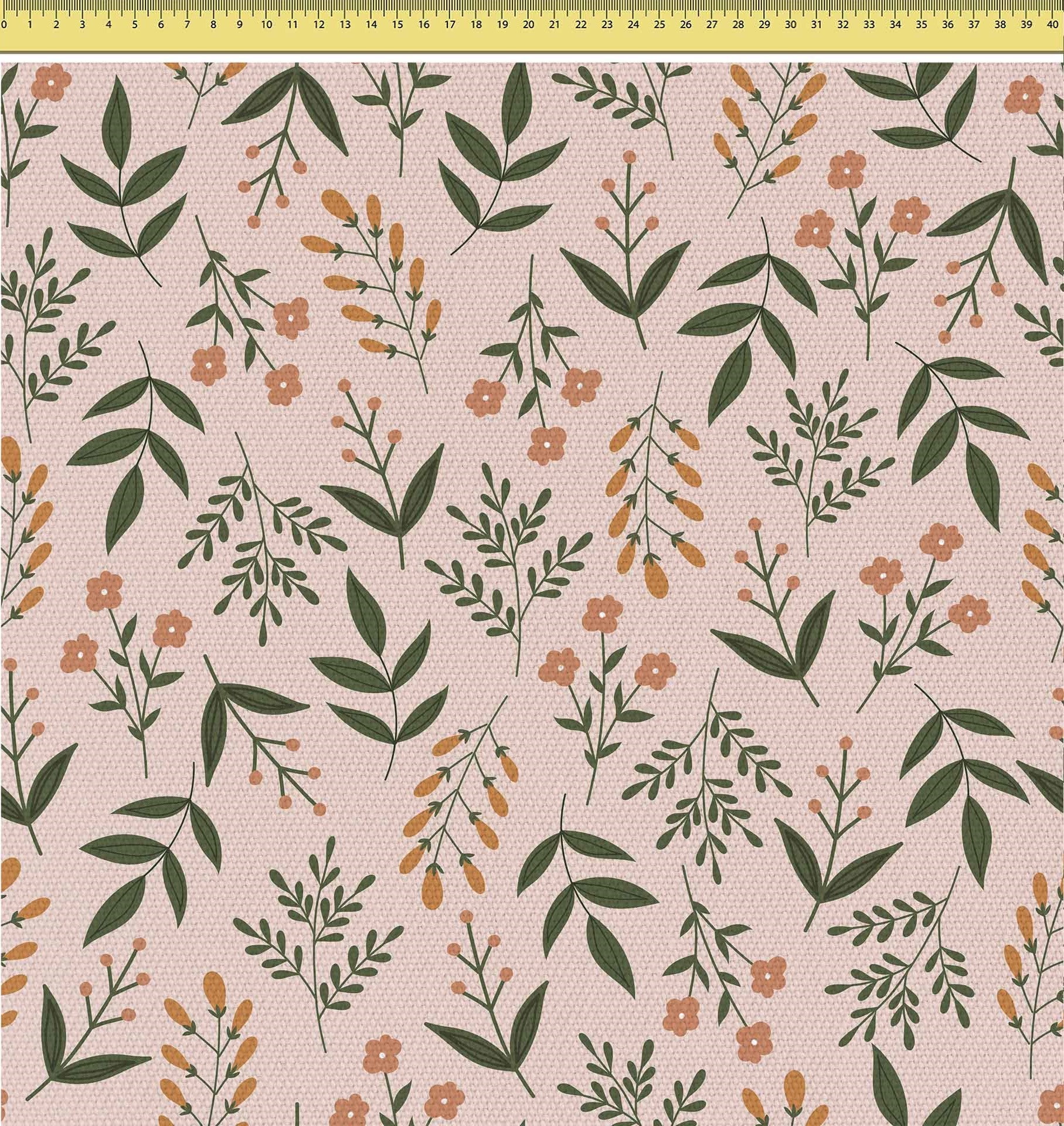 Botanický béžový vzor-Ubrusová látka