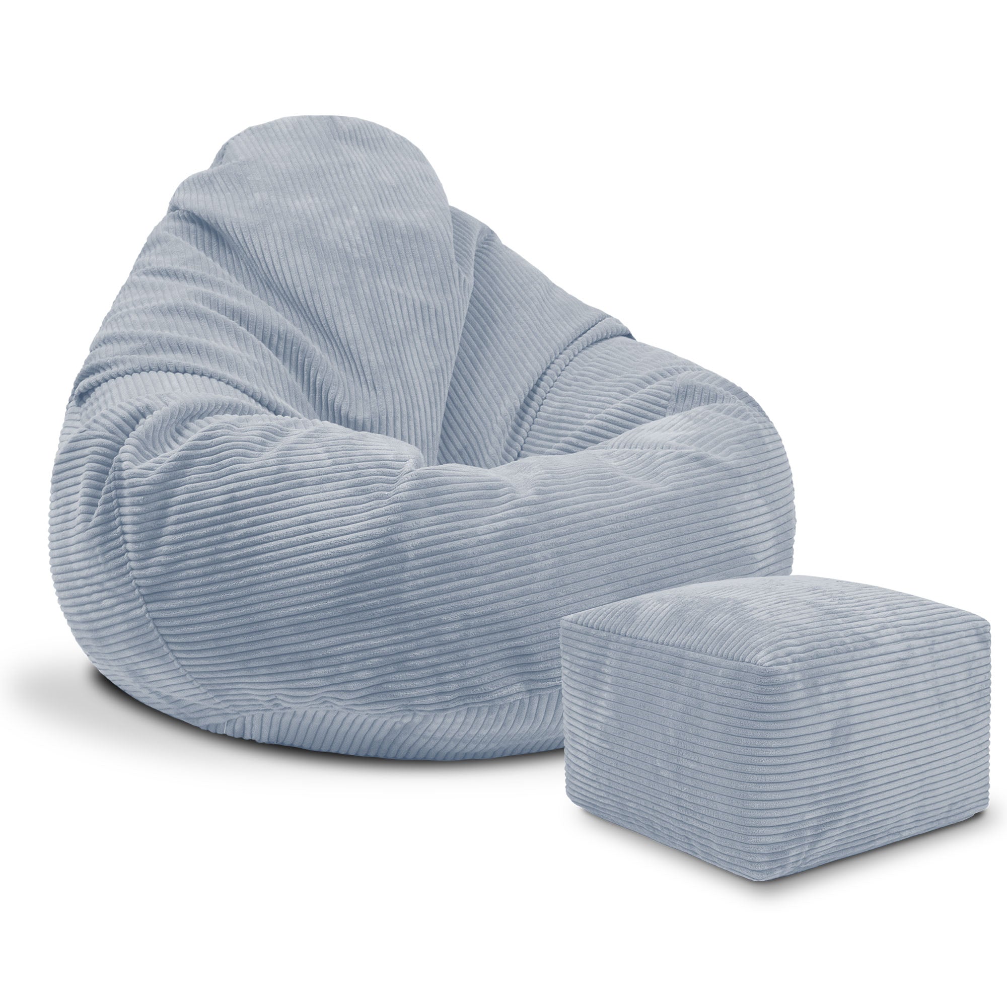 Paradise Pouf with Footstool Baltic Sea