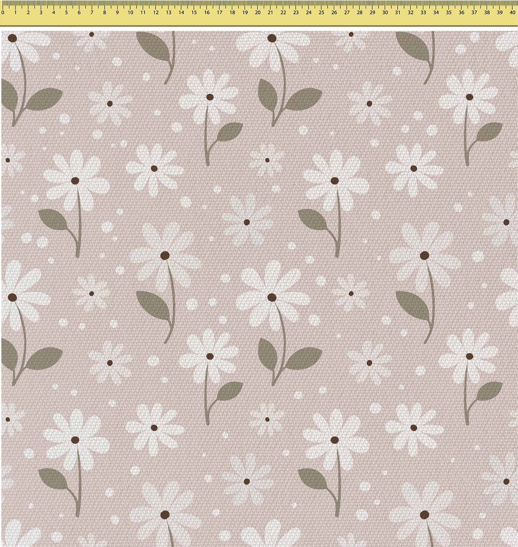 Helle Blumen Tischdeckenstoff