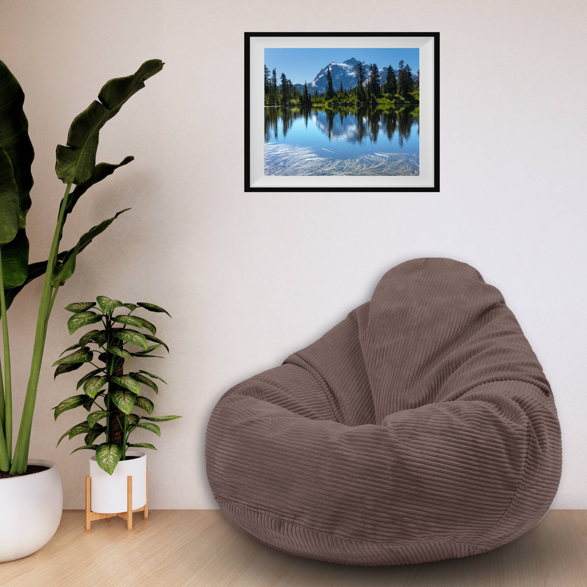 Paradise Sitzsack mit Fußhocker Roasted Cocoa-M