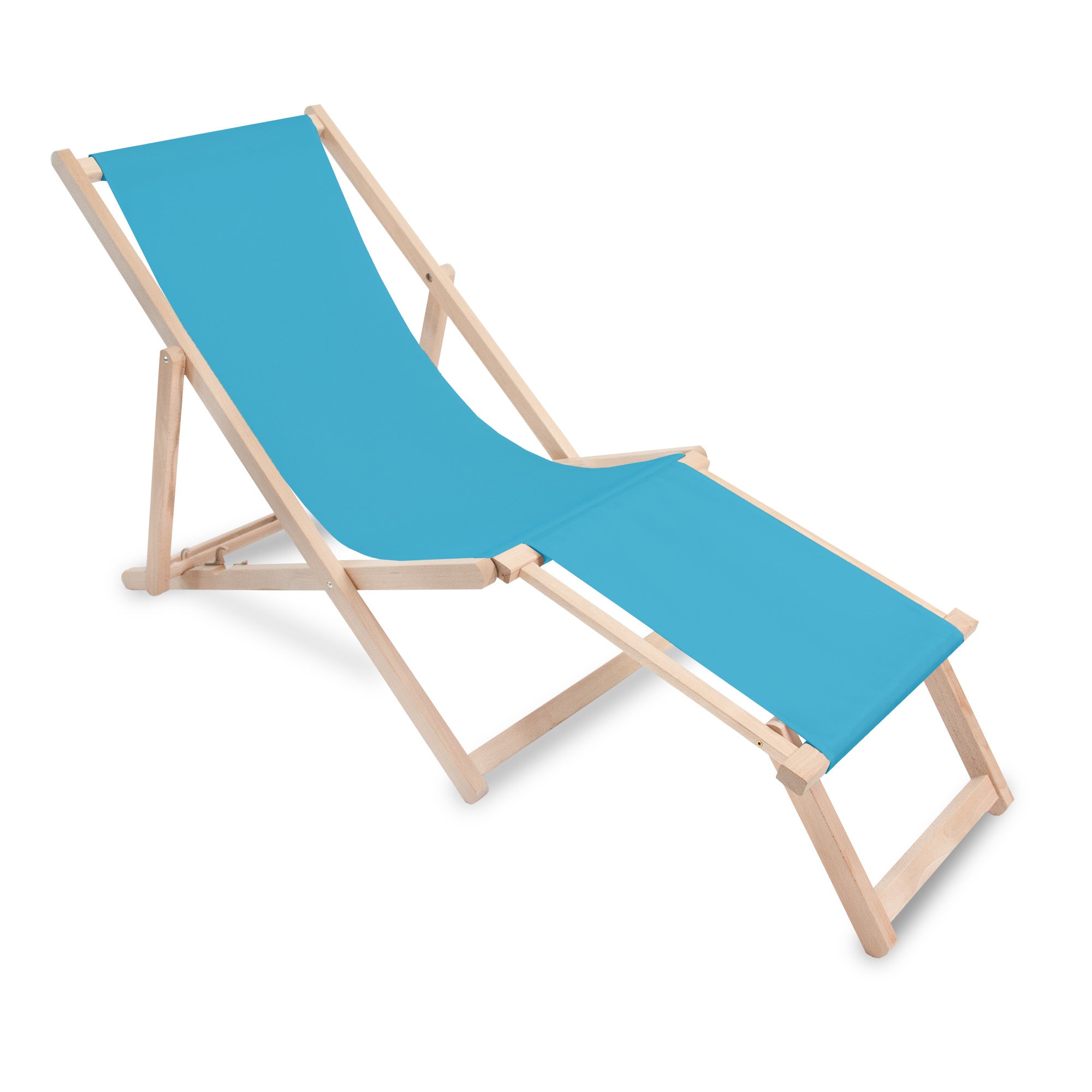 Wooden deck chair with footrest Sky