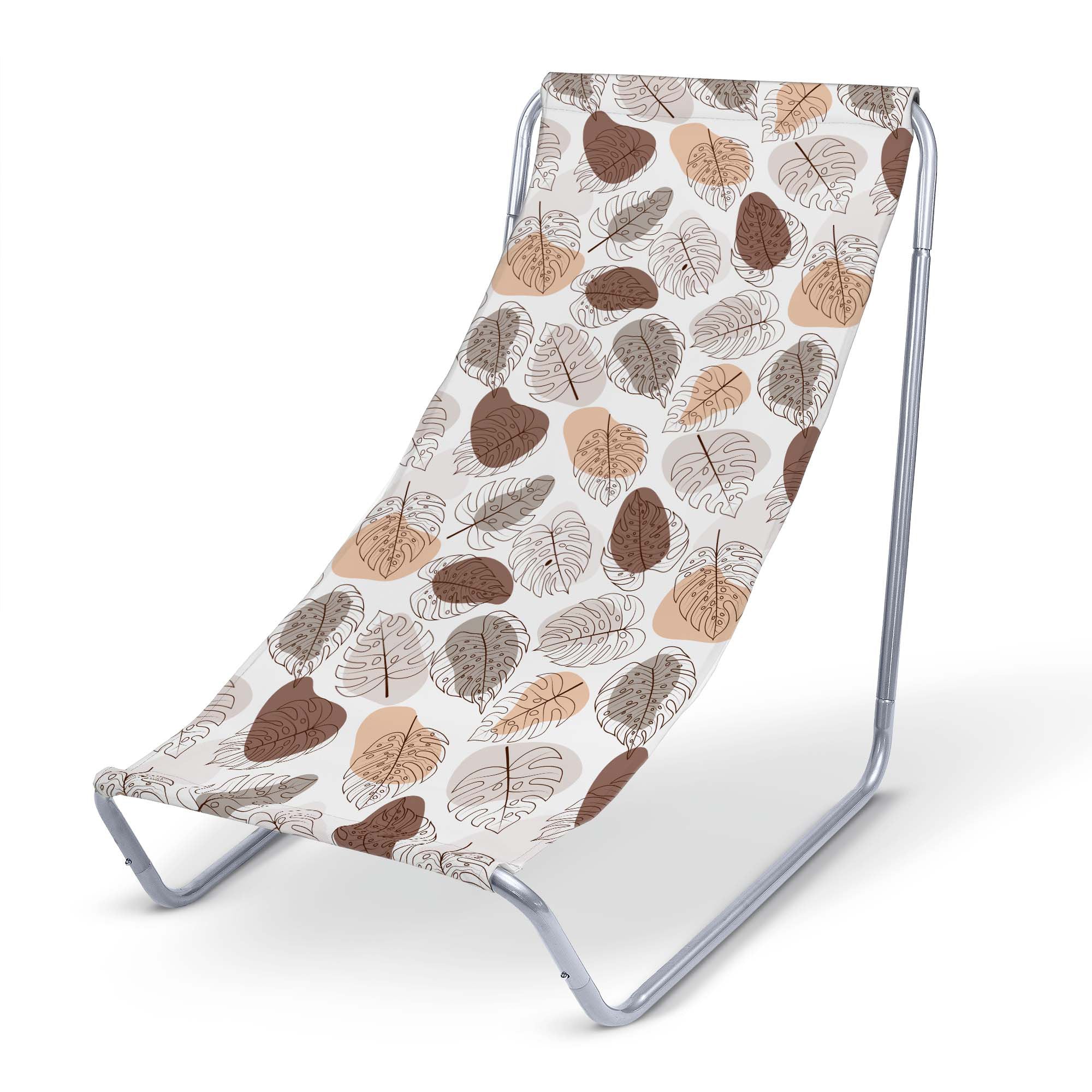 Metal deck chair Monstera Lineart