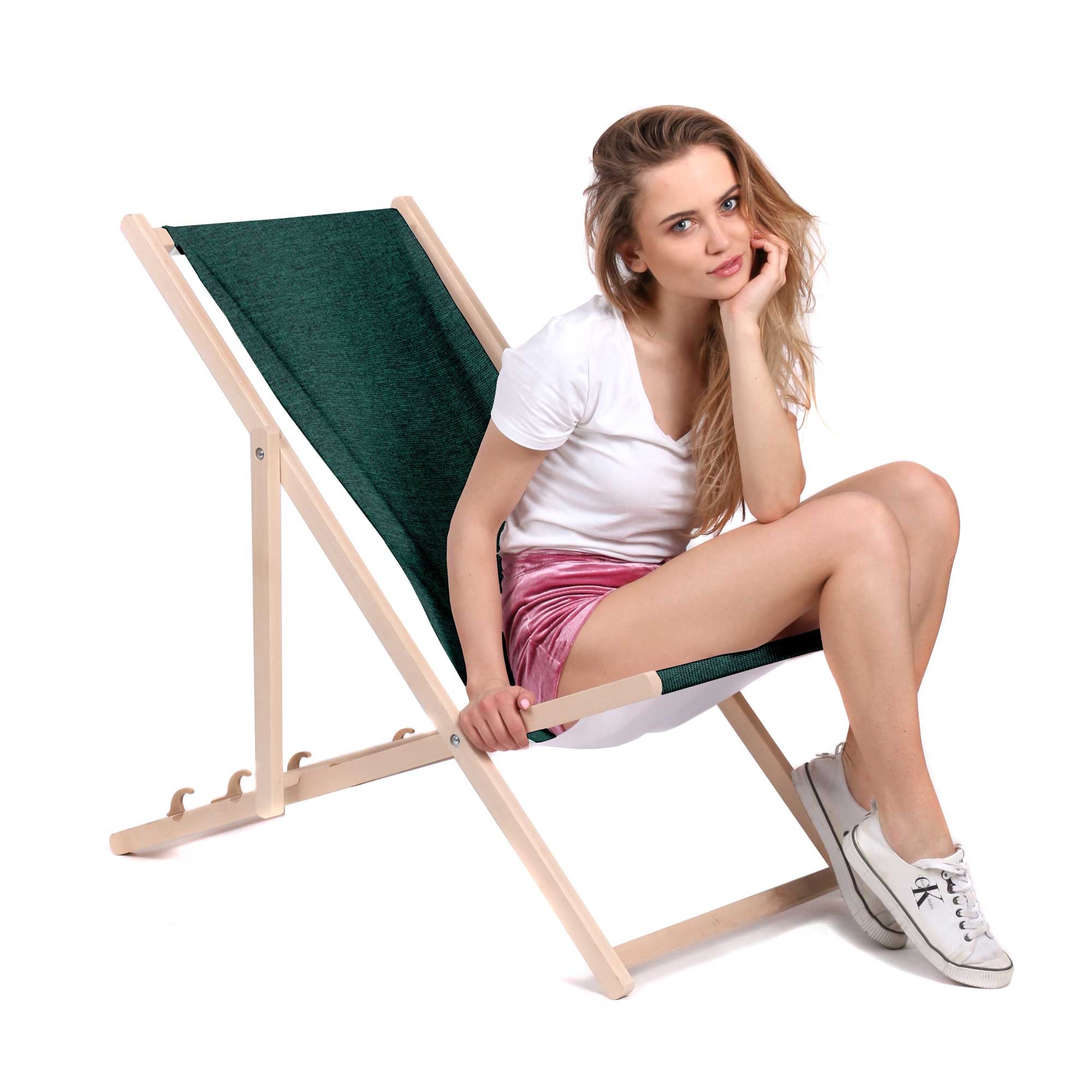 Dřevěné lehátko Imitace lnu Sea Abys