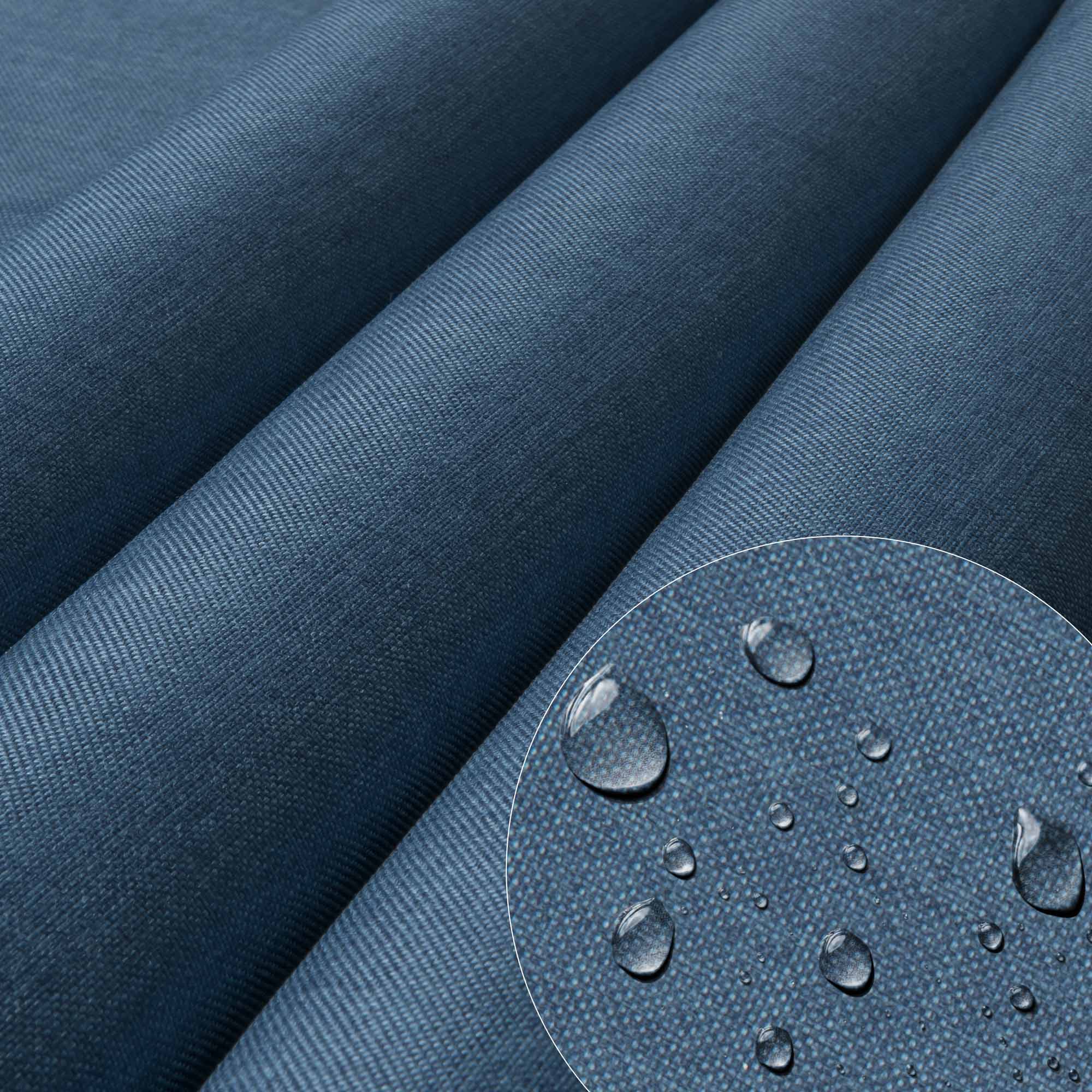 Dřevěné lehátko s polštářem Imitace lnu Denim Dream-S