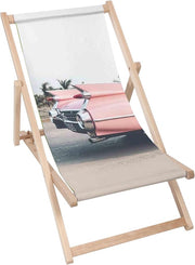 Dřevěné lehátko Summer Pink Car