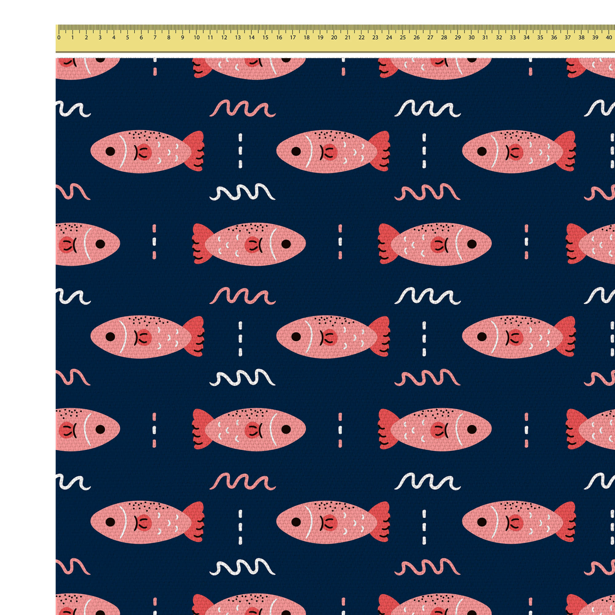 Pink Fish-Tkanina Obrusowa