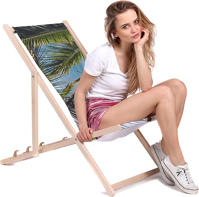 Dřevěné lehátko Palm Leaves