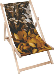 Vintage Wooden Deck Chair Boho Style