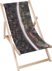Holzliegestuhl Aussicht vom Flug