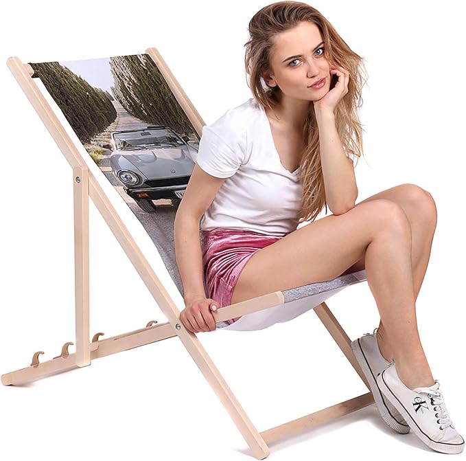 Holzliegestuhl Retro-Roadster