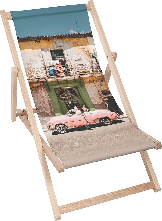 Dřevěné lehátko Vintage Pink Car