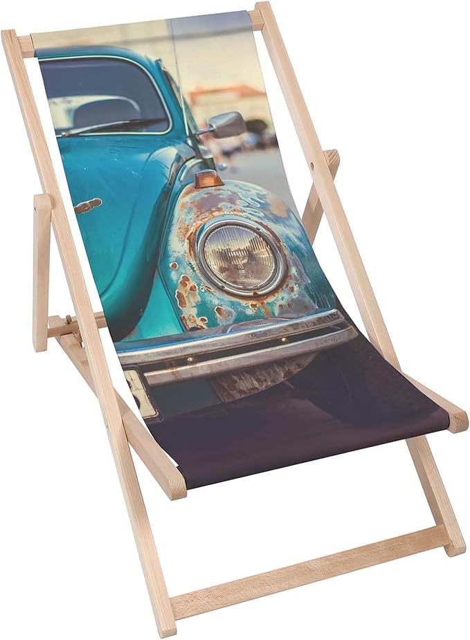 Dřevěné lehátko Old Blue Car