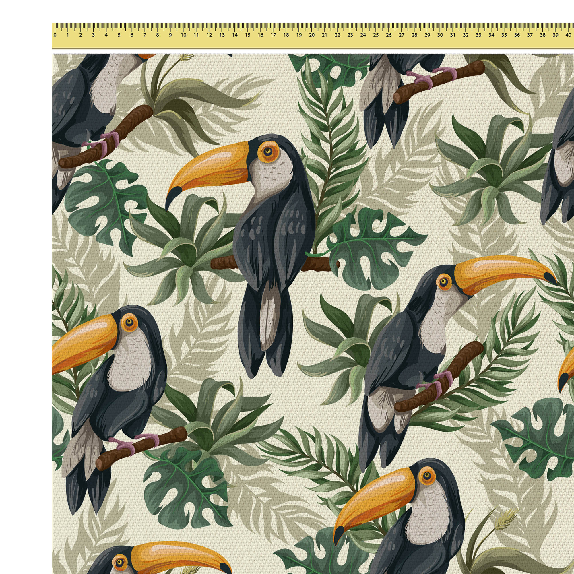 Toucans in Jungle-Velvet
