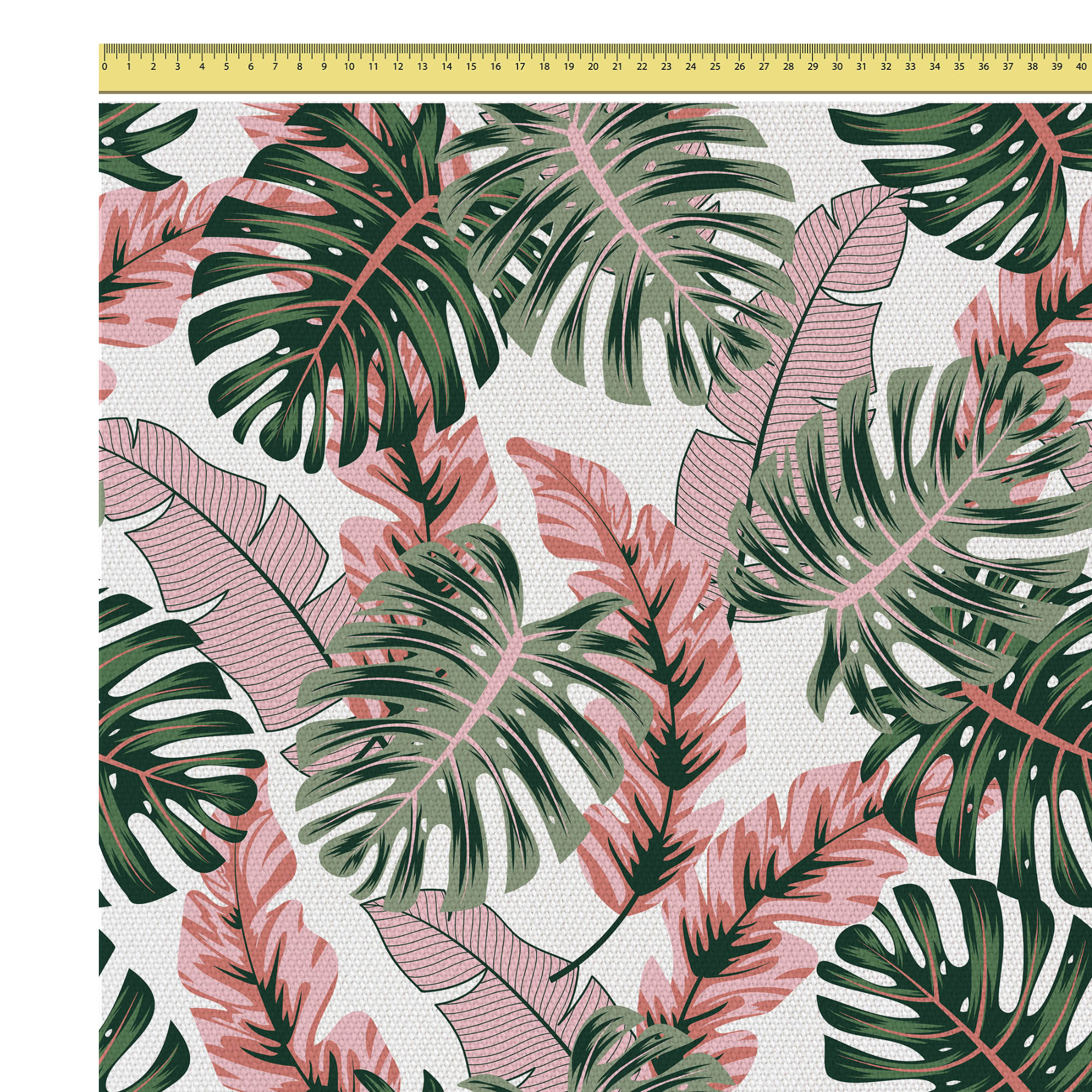 Tropicky růžové a zelené listy - Lincoln