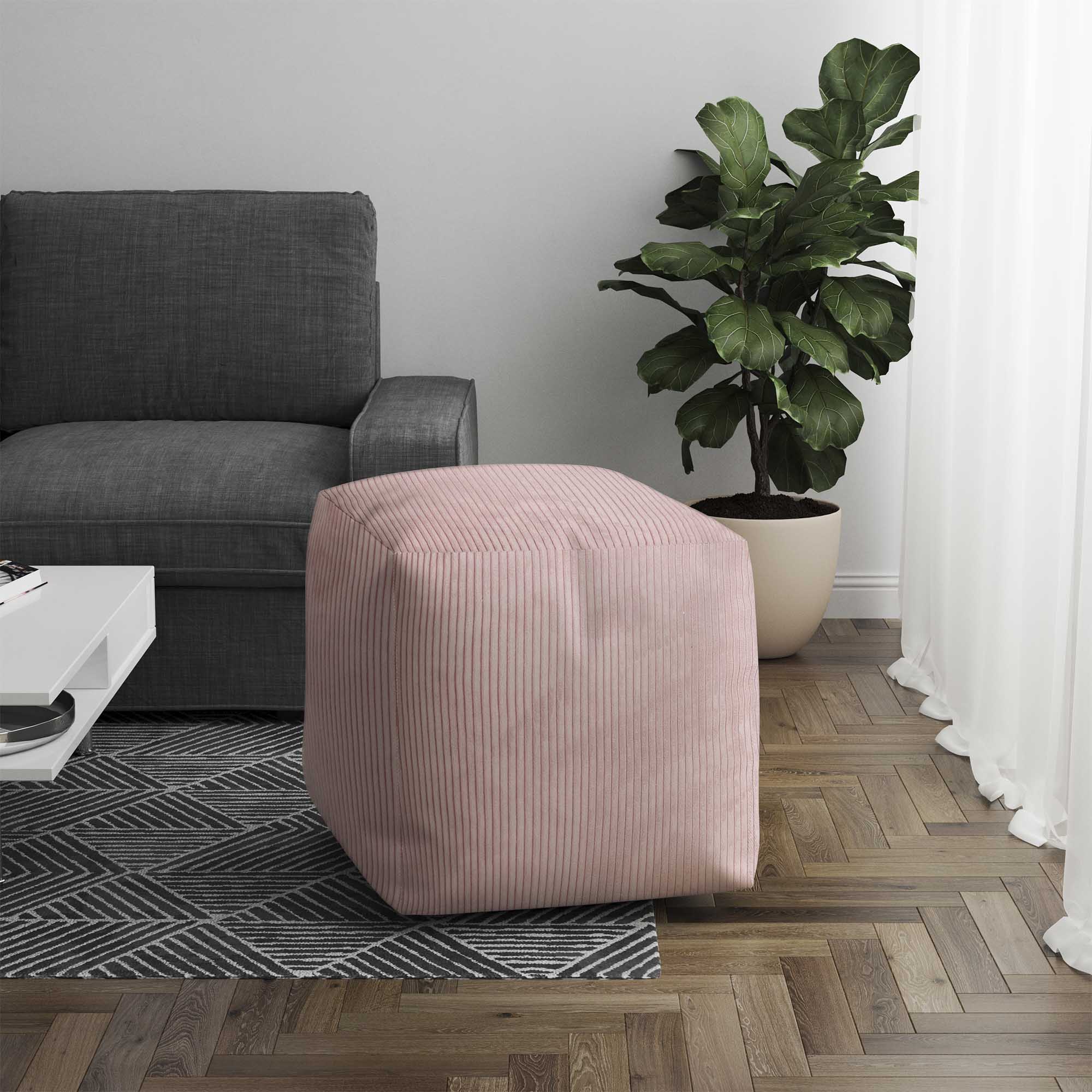 Puf Cube Silberrosa