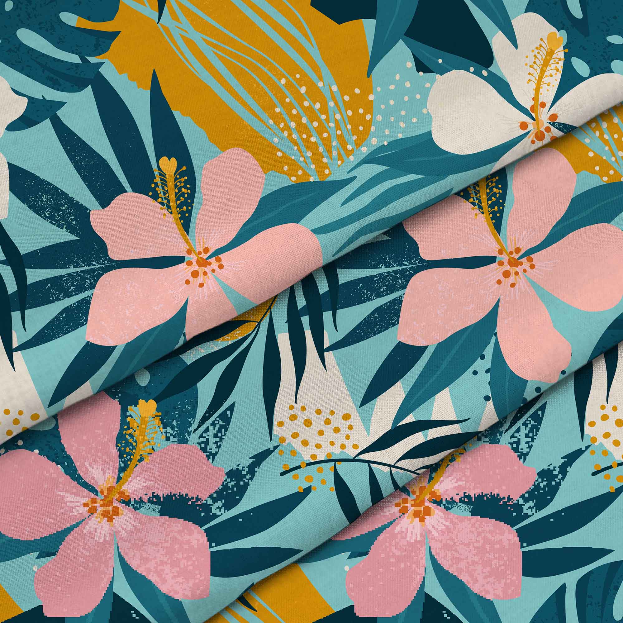 Tropical Palm Flowers-Oxford