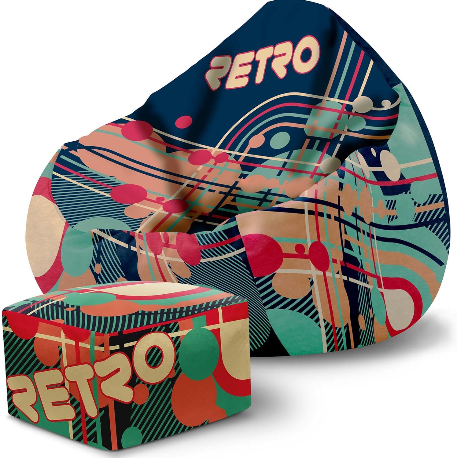 Puf Paradise z Podnóżkiem Retro Men's