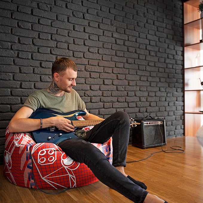 Pearshape Pouf with Footrest Gamer Next Level-Velvet