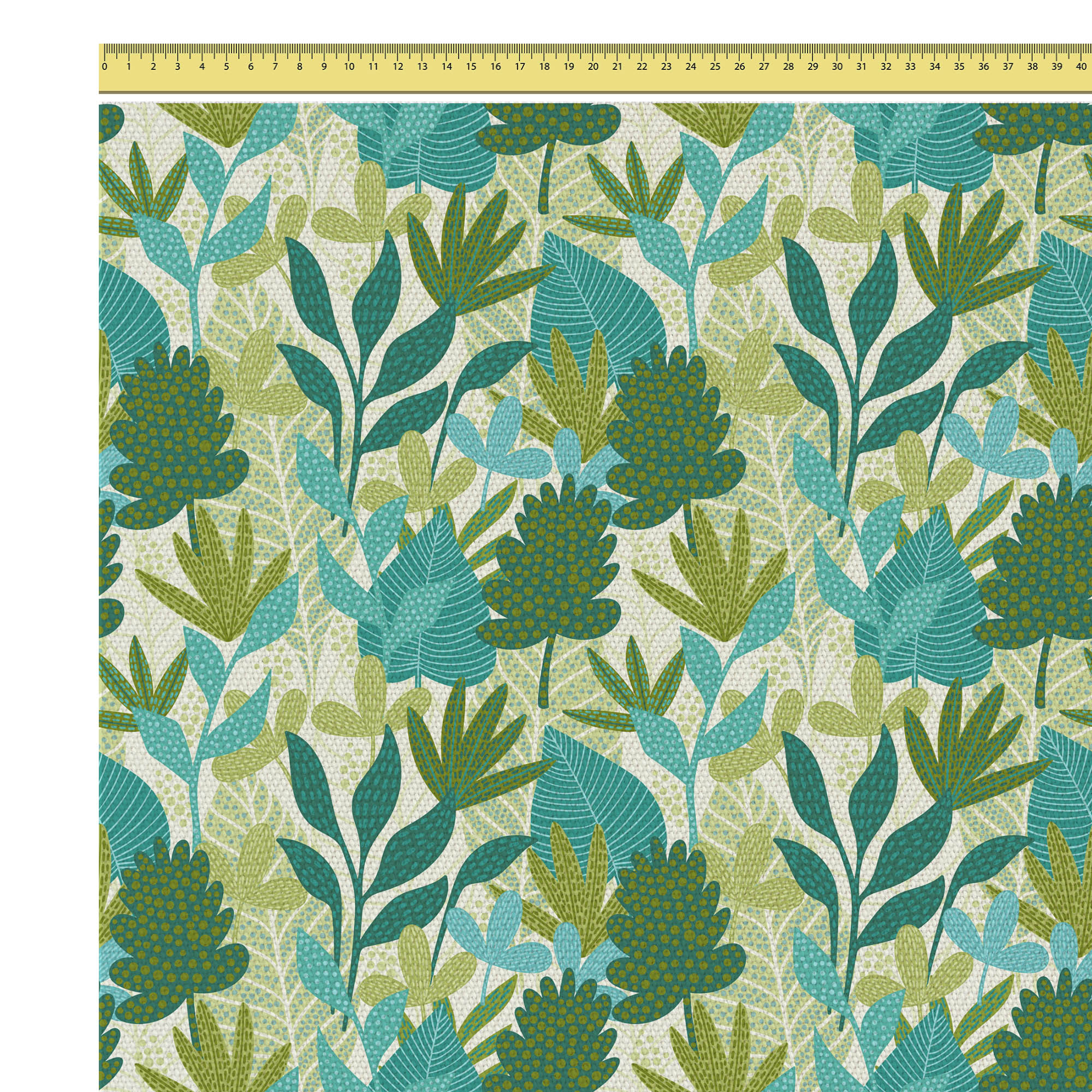 Modern Leaves-Tablecloth Fabric