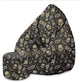 Sedací vak Pearshape s podnožkou Skull-Velvet