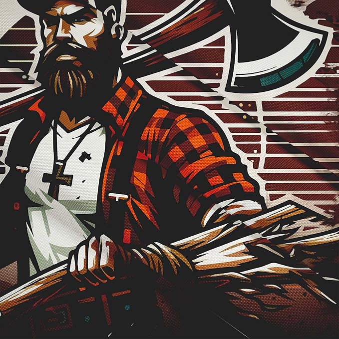 Puf Pearshape s podnožkou Lumberjack