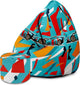 Pearshape Pouf with Footrest Color Cars-Oxford