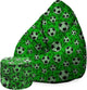 Puf Pearshape s podnožkou Soccer-Velvet