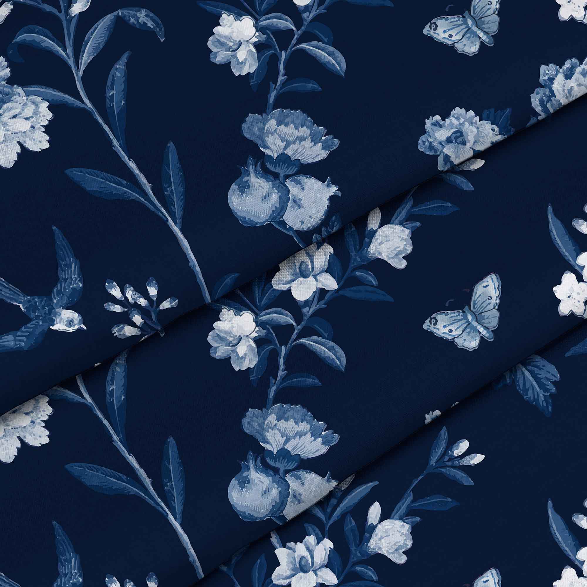 Blue Botanical-Mikrofibra Płaska