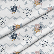 Chevron und Blumen