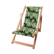 Dřevěné lehátko Monstera Leaves Grid-S