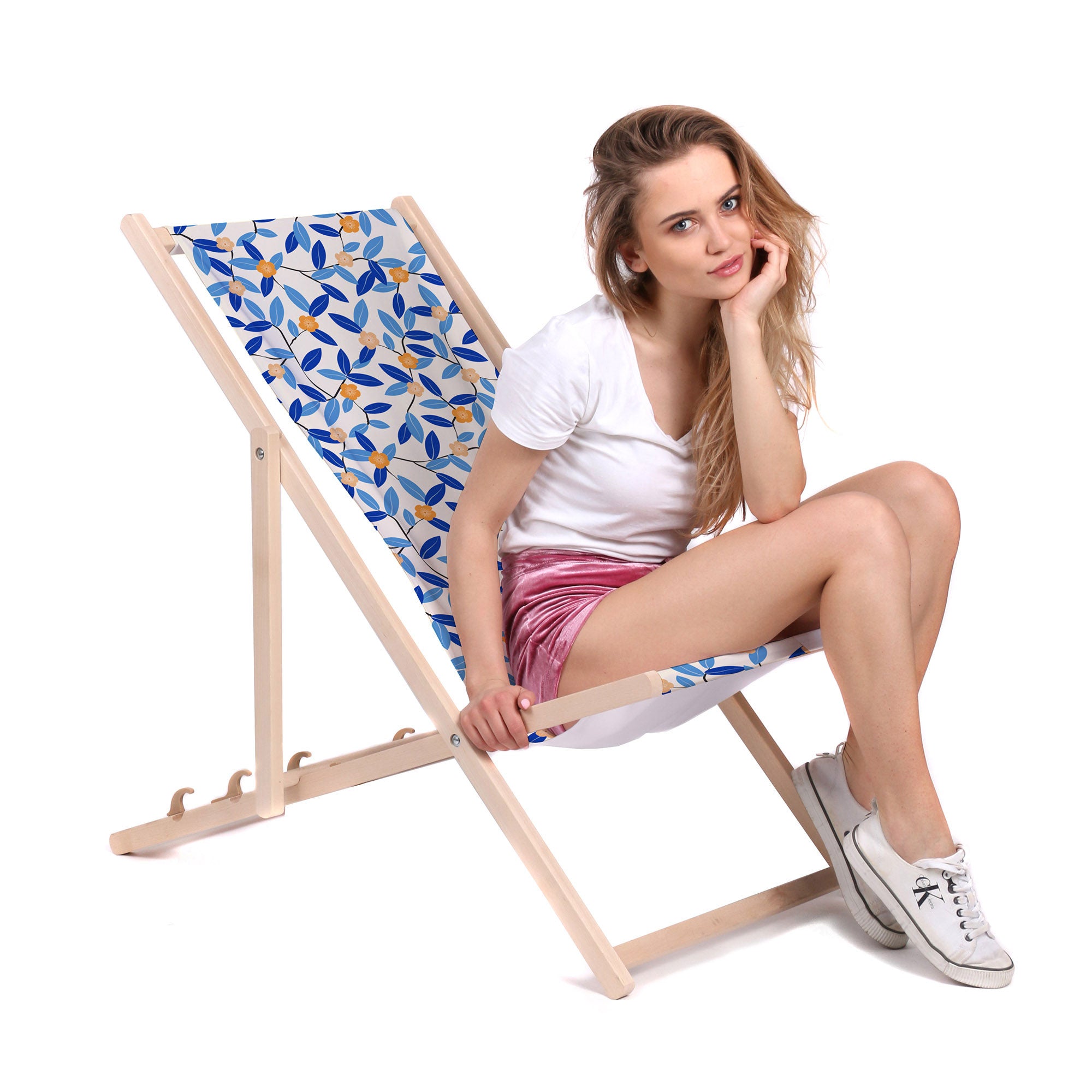 Wooden Deck Chair Energy Blues-M