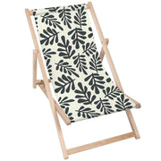 Wooden Deck Chair Artistic Abstract Leaves-M