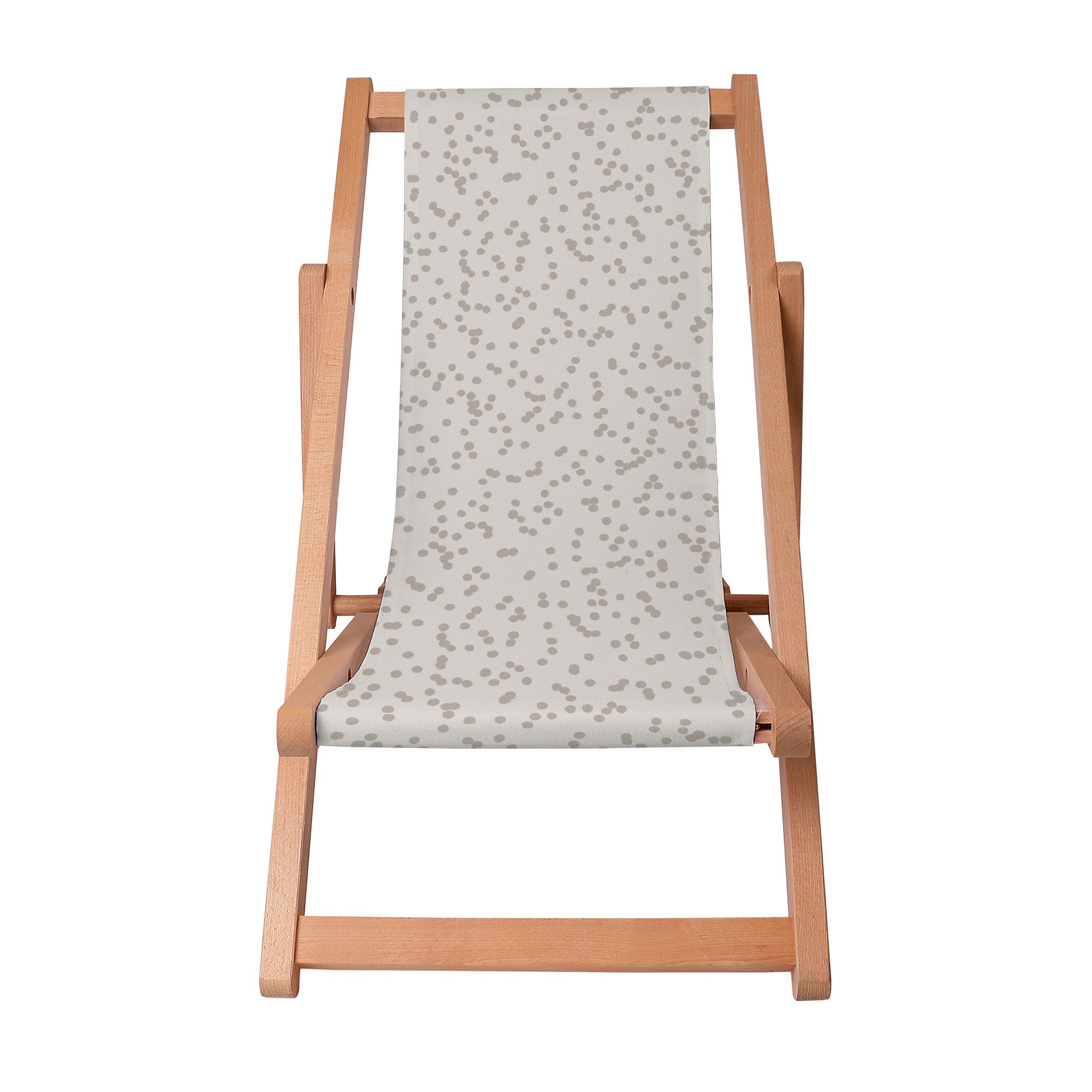 Drevené ležadlo Beige Dots -S