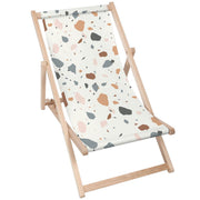 Leżak drewniany Ecru Terrazzo-M