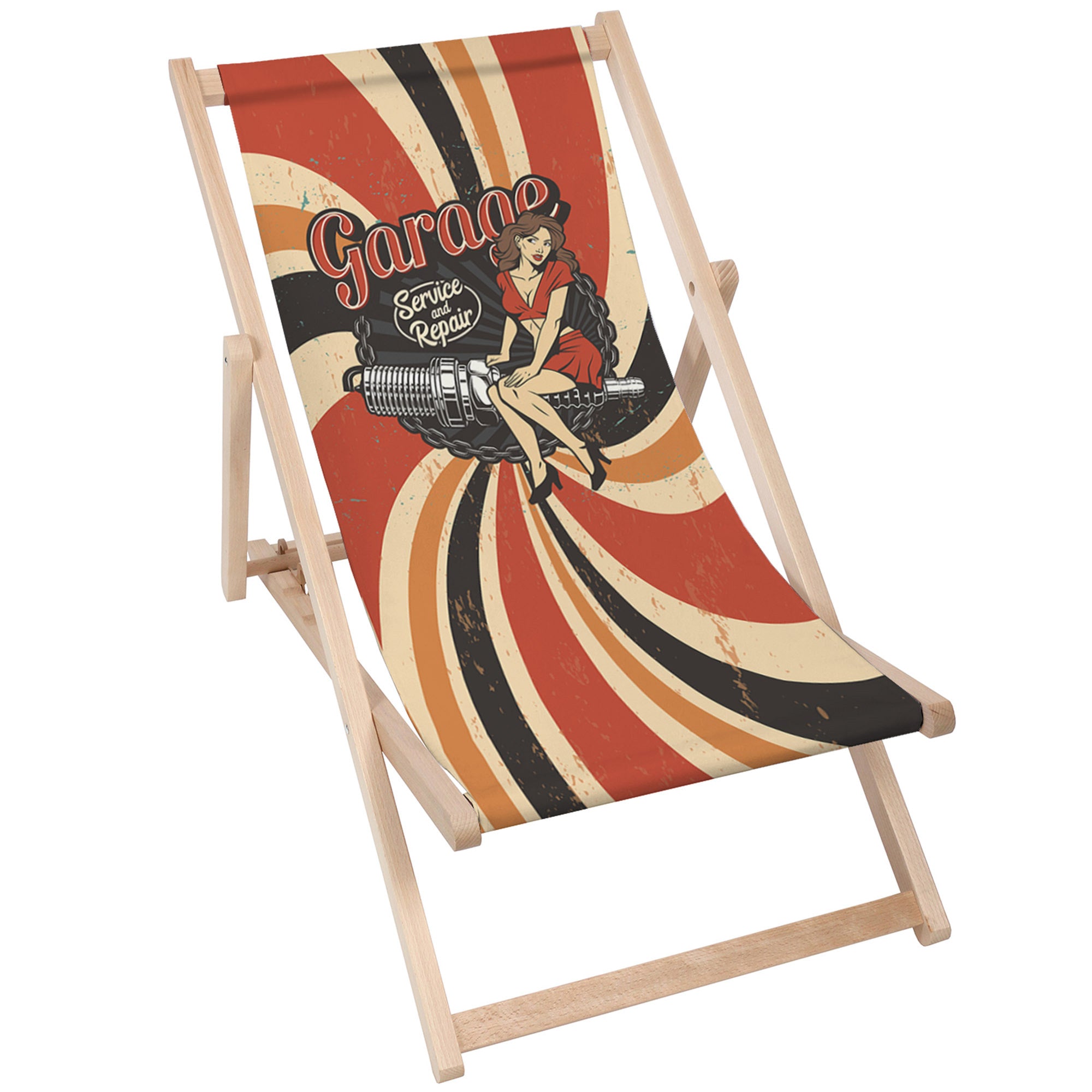 Wooden Deck Chair Garage Repair