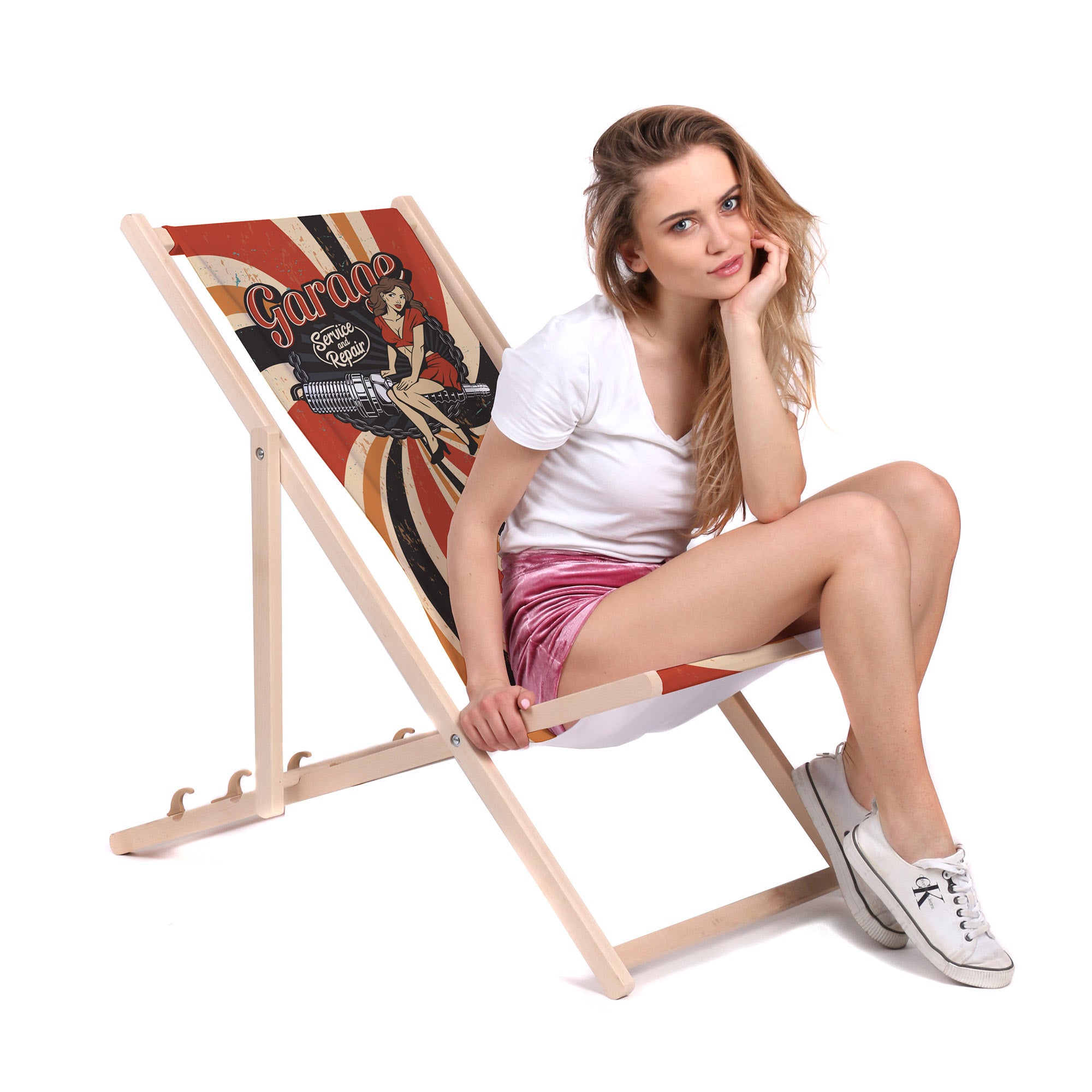 Wooden Deck Chair Garage Repair