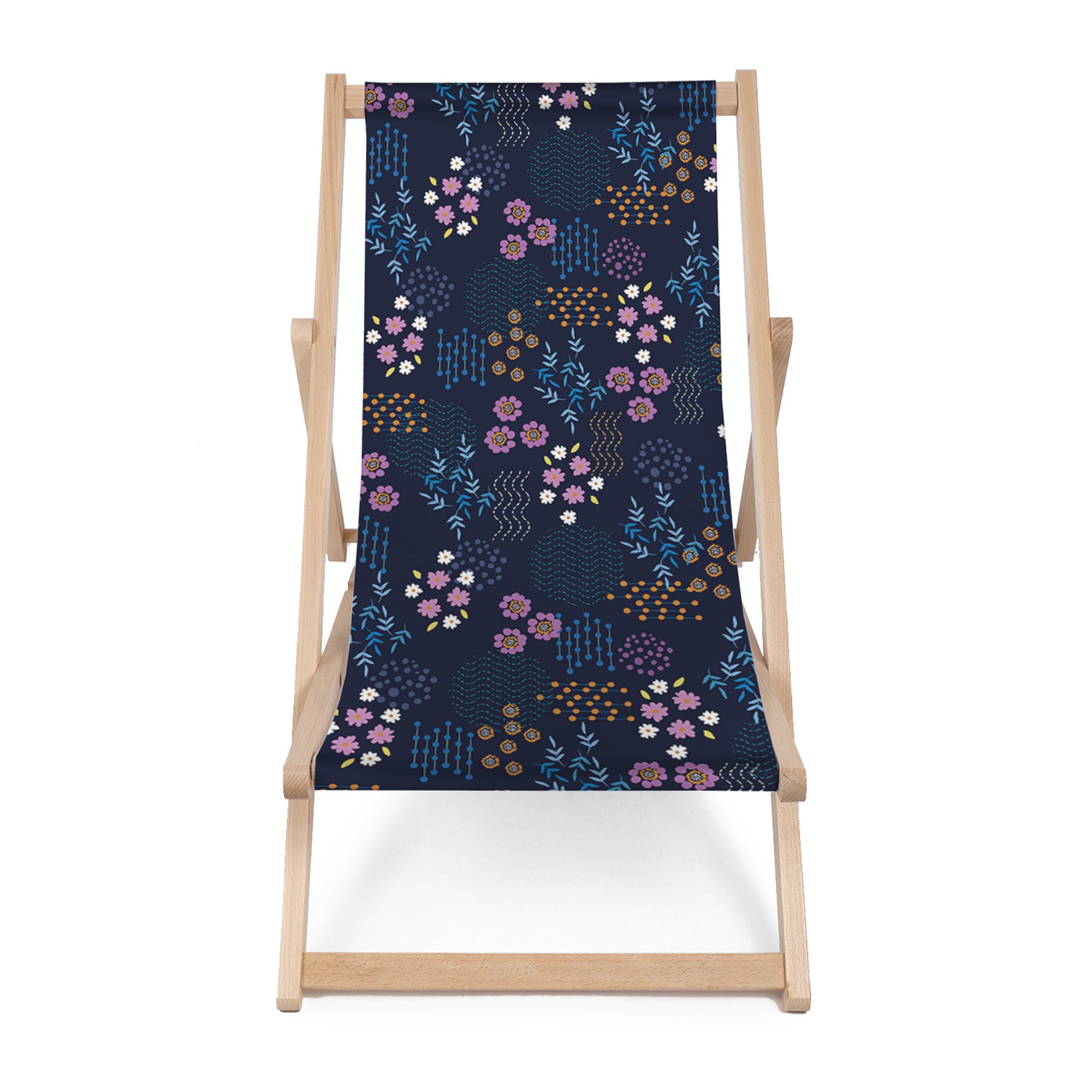 Leżak drewniany Geometric Flower-M