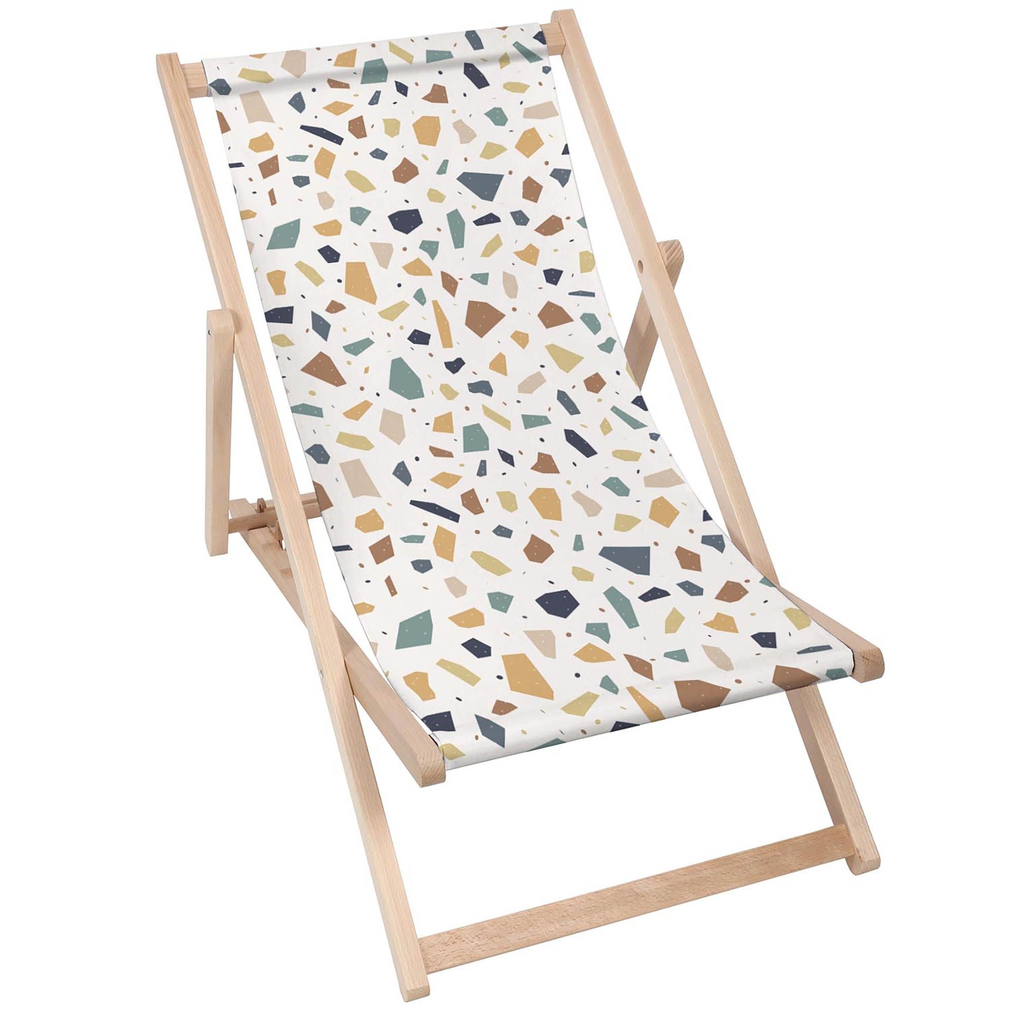 Dřevěné lehátko Vintage Terrazzo-M