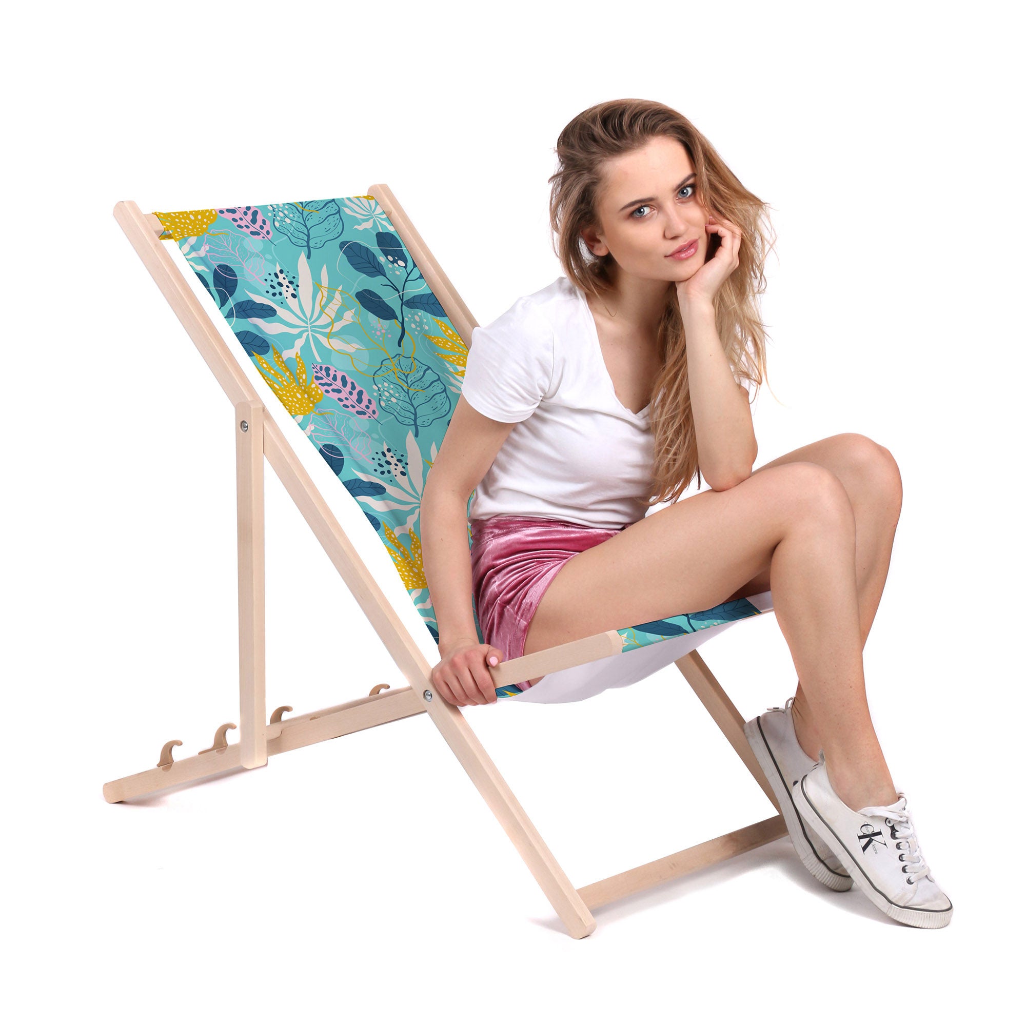 Wooden Deck Chair Abstract Exotic-M