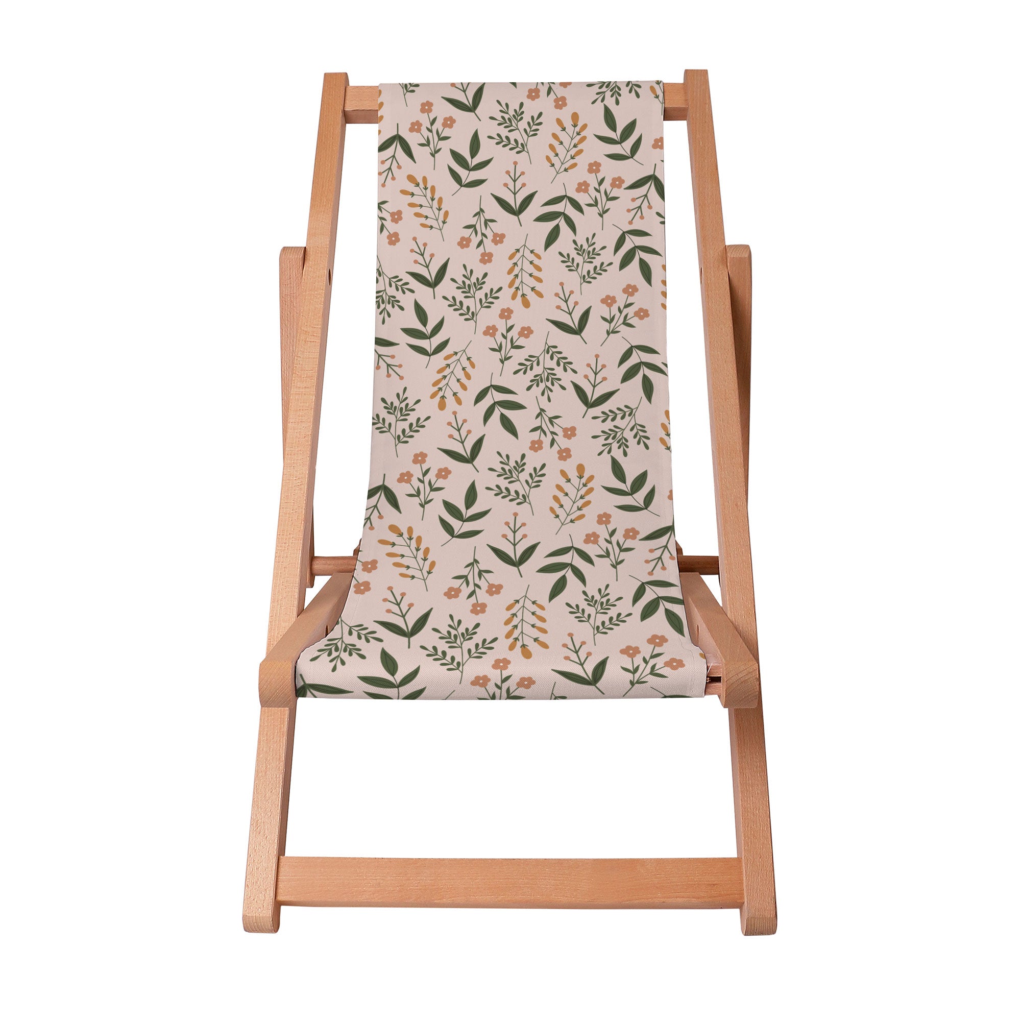 Dřevěné lehátko Botanical Beige Pattern