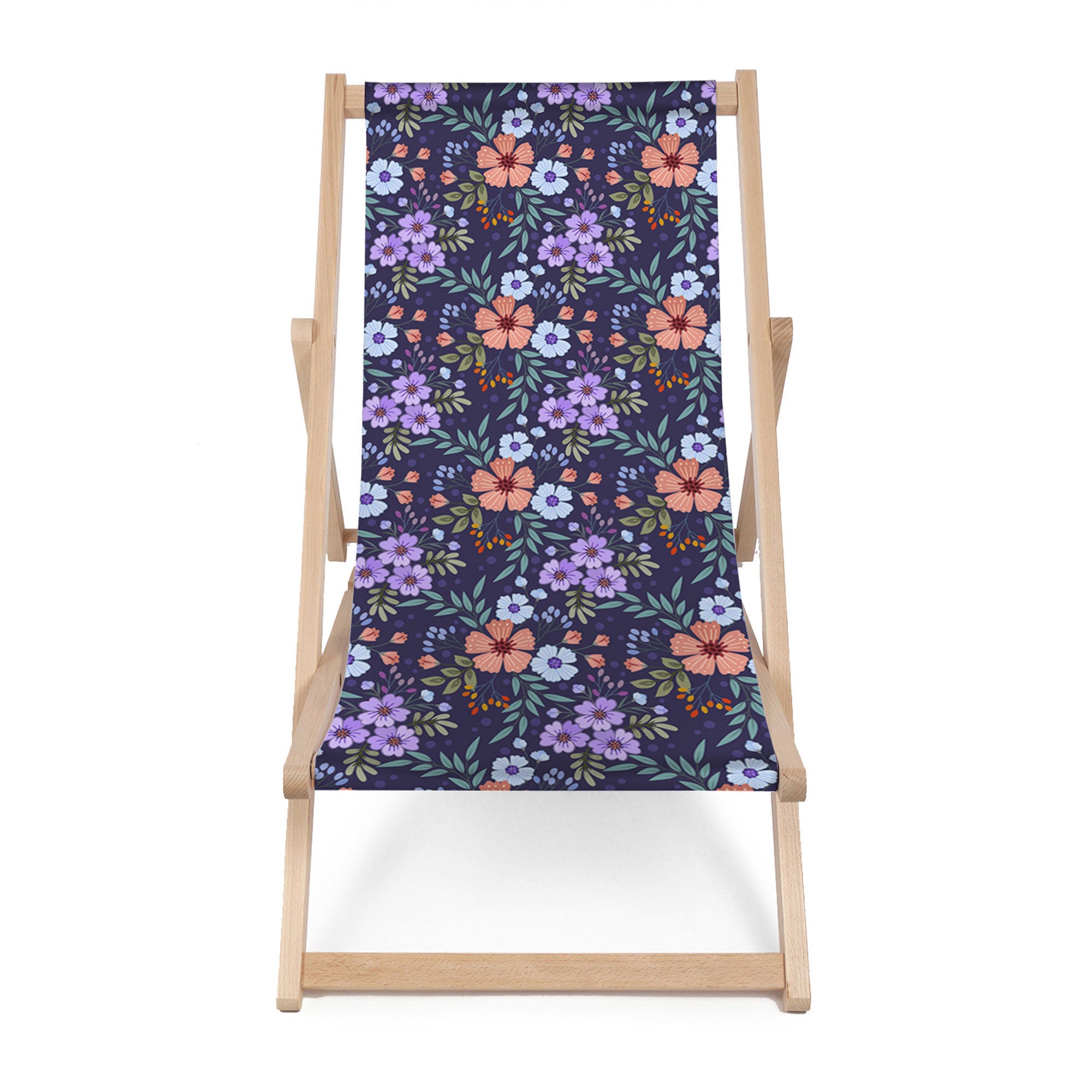 Dřevěné lehátko Botanical Pattern-M