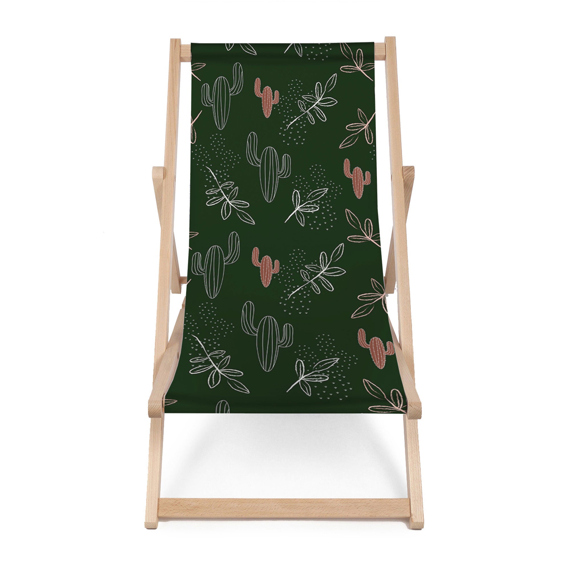 Wooden Deck Chair Cactus Doodles-M