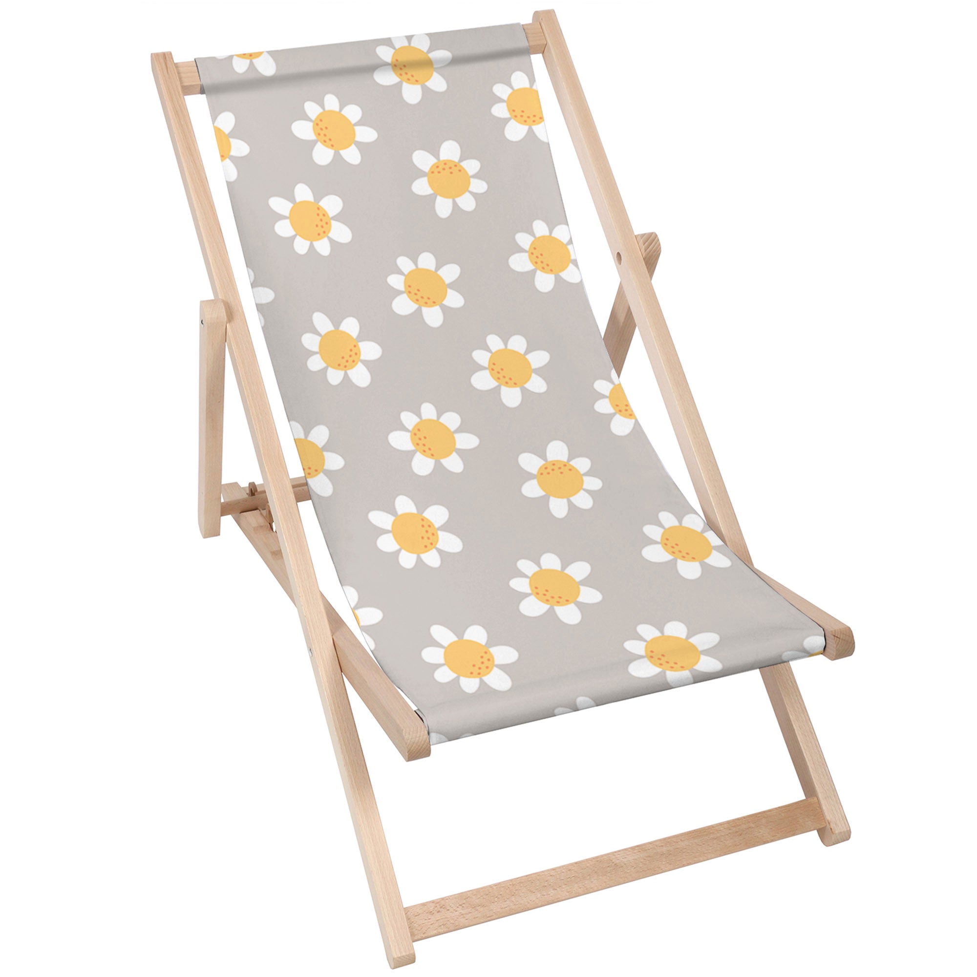 Dřevěné lehátko Daisies-M