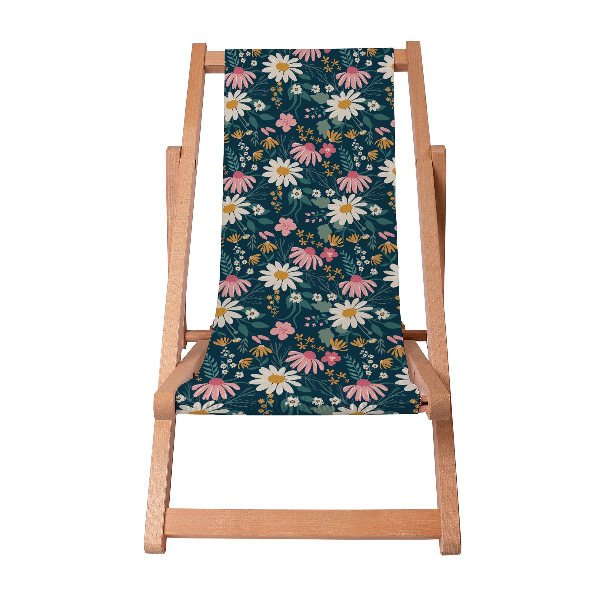 Wooden Deck Chair Daisy Meadow-S