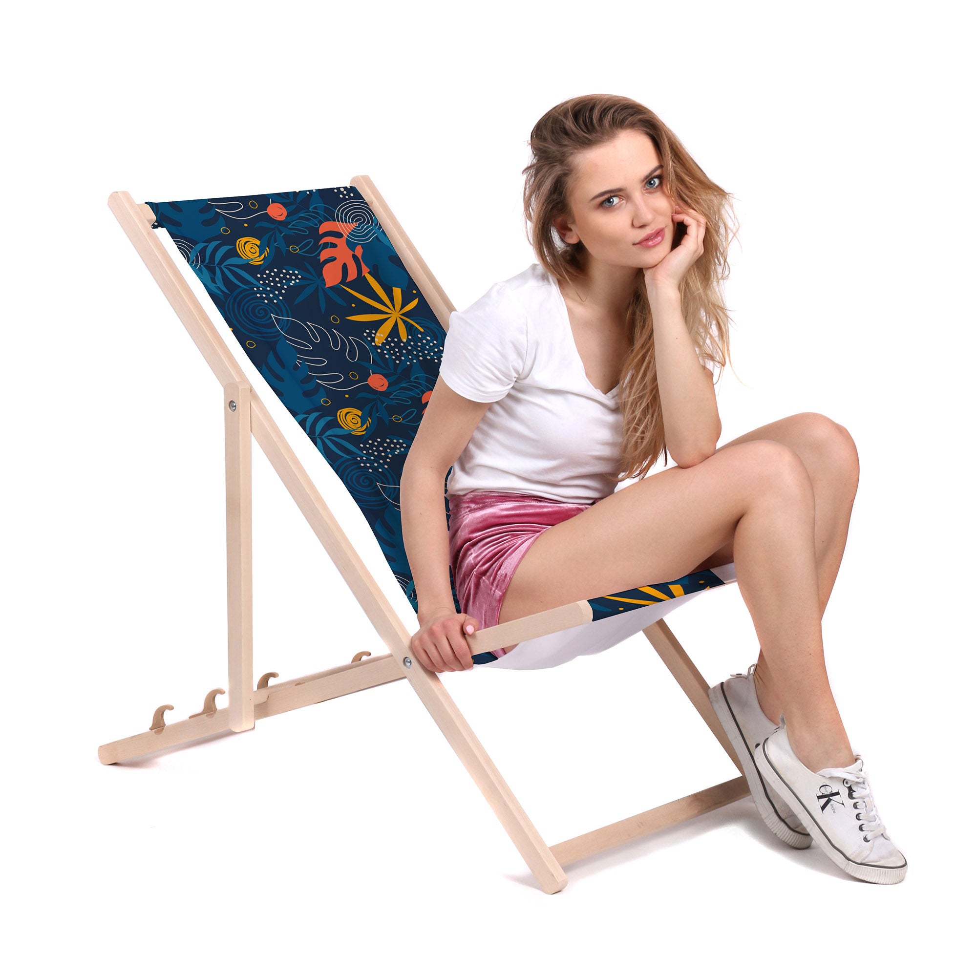 Wooden Deck Chair Doodle Exotic-M